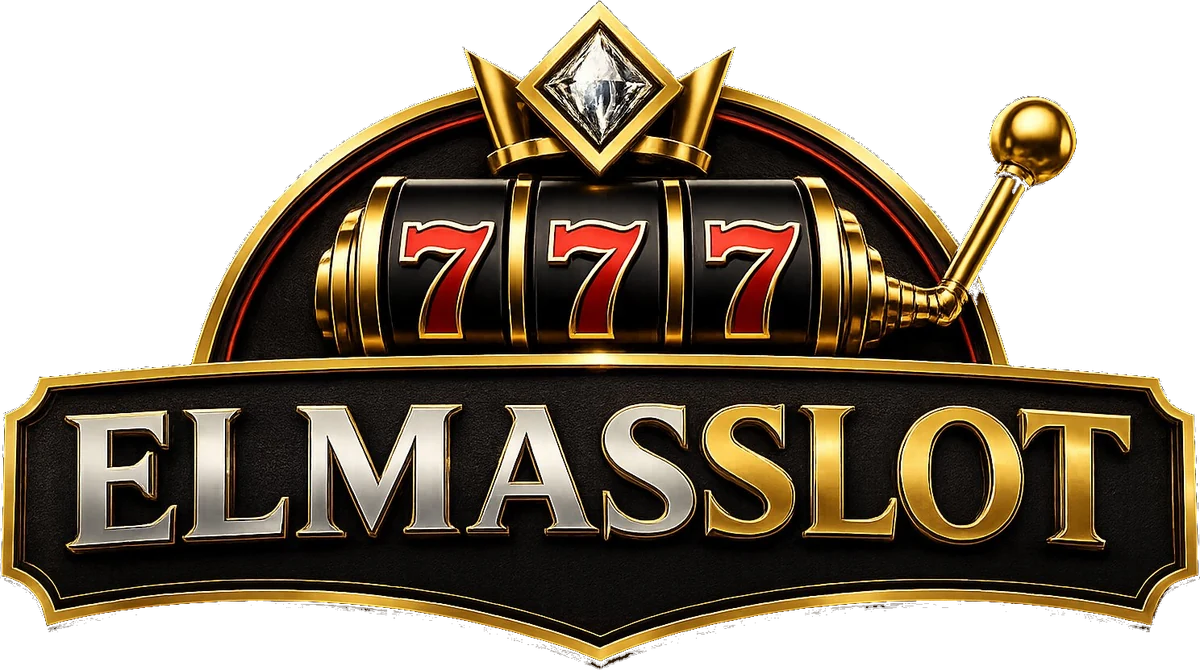 Elmasslot logosu – altın çerçeveli amblem ve Elmasslot yazısı